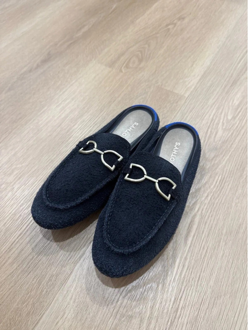 Rothy’s Double Bit Loafer Mules Black Size 9